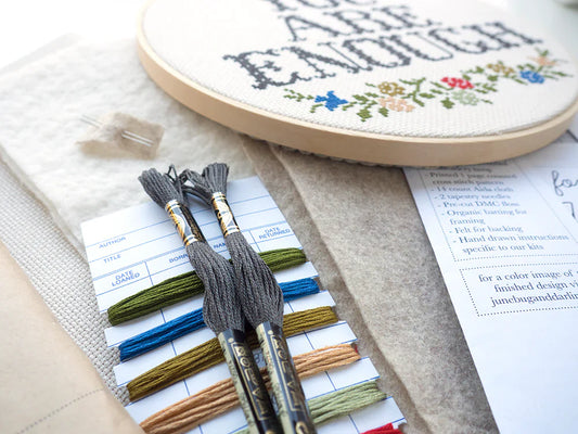 Junebug & Darlin - 10" Cross Stitch Kit - You are Enough