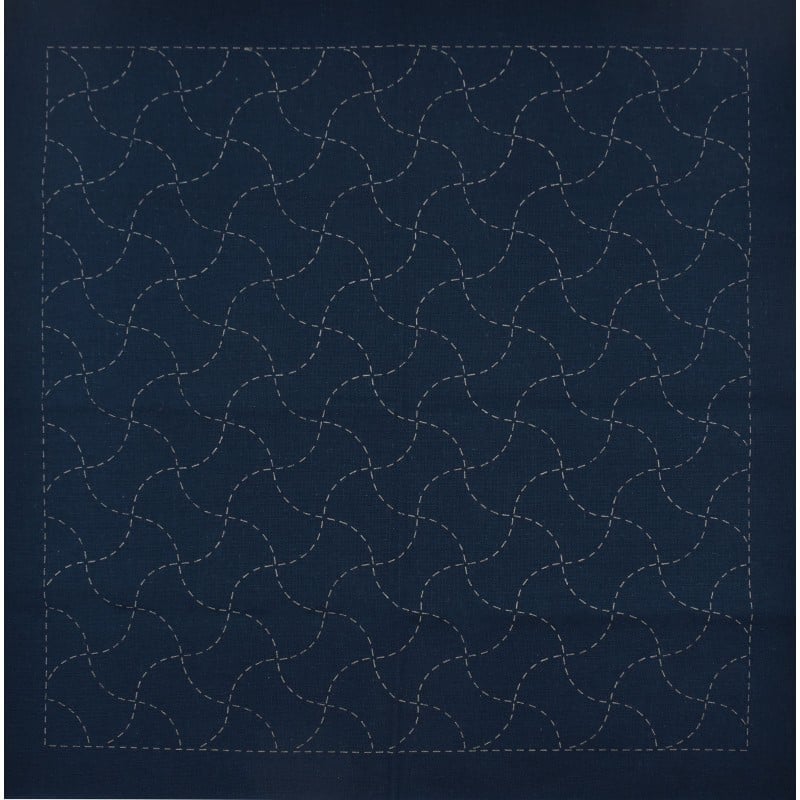 Hana-Fukin Sashiko Samplers - Fundo Tsunagi - Navy