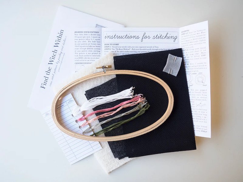 Junebug & Darlin - 5"x9" Oval Cross Stitch Kit - Find the Witch Within